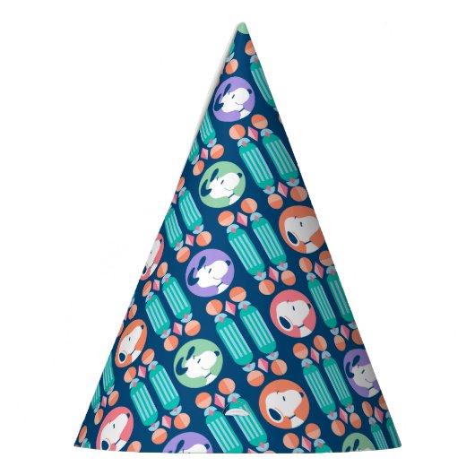 pinda's | Snoopy Dark Blue Deco Dreams Patroon Feesthoedjes (Links)