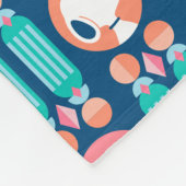 pinda's | Snoopy Dark Blue Deco Dreams Patroon Fleece Deken (Hoek)