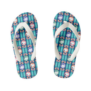 pinda's Snoopy Dark Blue Deco Dreams Patroon Kinder Teenslippers