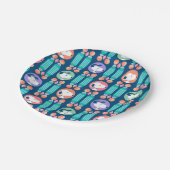 pinda's | Snoopy Dark Blue Deco Dreams Patroon Papieren Bordje (Gekanteld)