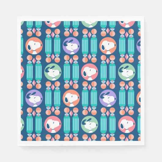 pinda's | Snoopy Dark Blue Deco Dreams Patroon Servet (Voorkant)