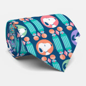 pinda's | Snoopy Dark Blue Deco Dreams Patroon Stropdas (Opgerold)
