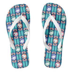 pinda's   Snoopy Dark Blue Deco Dreams Patroon Teenslippers
