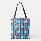 pinda's | Snoopy Dark Blue Deco Dreams Patroon Tote Bag (Achterkant)