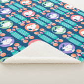 pinda's | Snoopy Dark Blue Deco Dreams Sherpa Deken (3/4)