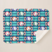 pinda's | Snoopy Dark Blue Deco Dreams Sherpa Deken (Voorkant (horizontaal))