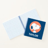 pinda's | Snoopy Dark Blue Deco | Jouw namen toevo Notitieboek (Binnen)