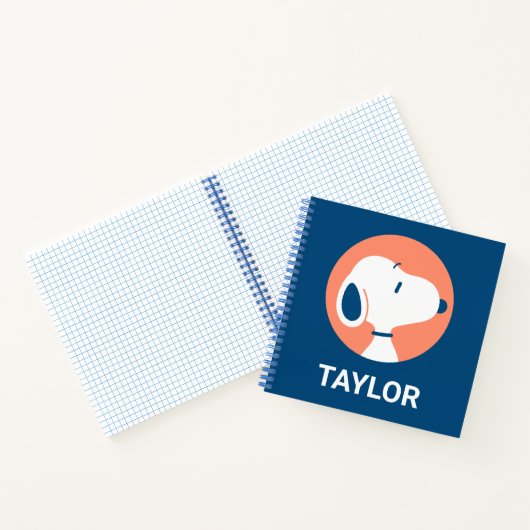 pinda's | Snoopy Dark Blue Deco | Jouw namen toevo Notitieboek (Binnen)