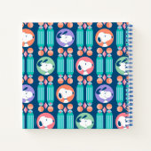 pinda's | Snoopy Dark Blue Deco | Jouw namen toevo Notitieboek (Achterkant)