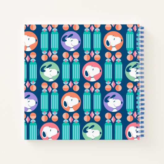 pinda's | Snoopy Dark Blue Deco | Jouw namen toevo Notitieboek (Achterkant)