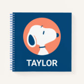 pinda's | Snoopy Dark Blue Deco | Jouw namen toevo Notitieboek (Voorkant)