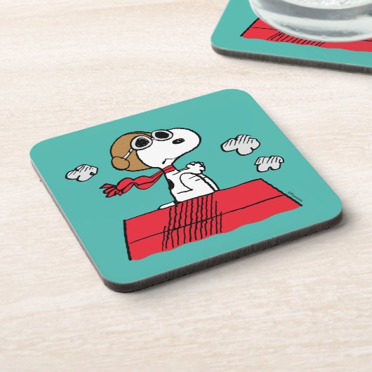 pinda's | Snoopy de Flying Ace Bier Onderzetter (Linkerzijde)