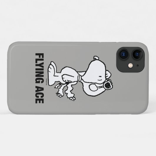 pinda's | Snoopy de Flying Ace BW Case-Mate iPhone Case (Achterkant (horizontaal))