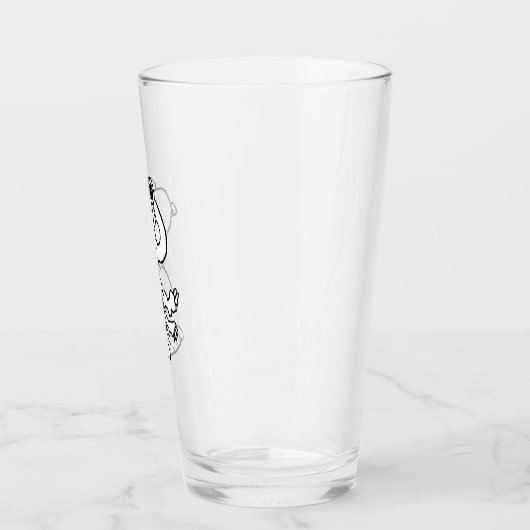 pinda's | Snoopy de Flying Ace BW Glas (Links)