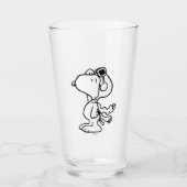 pinda's | Snoopy de Flying Ace BW Glas (Voorkant)