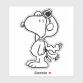 pinda's | Snoopy de Flying Ace BW Sticker (Vel)