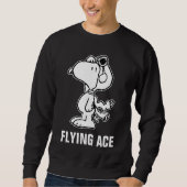 pinda's | Snoopy de Flying Ace BW Trui (Voorkant)