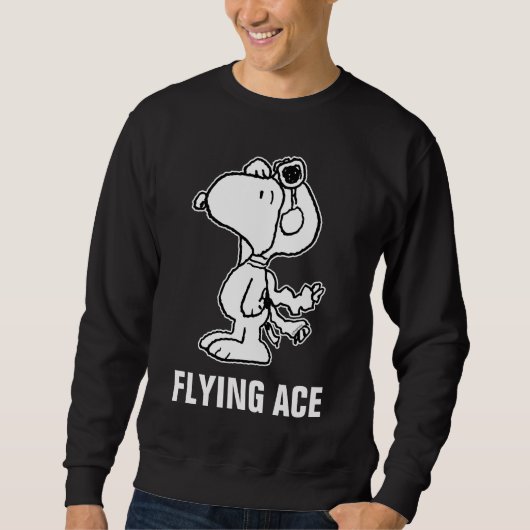 pinda's | Snoopy de Flying Ace BW Trui (Voorkant)