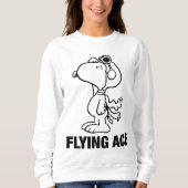 pinda's | Snoopy de Flying Ace BW Trui (Voorkant)