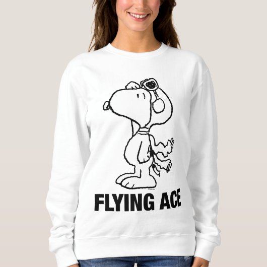 pinda's | Snoopy de Flying Ace BW Trui (Voorkant)