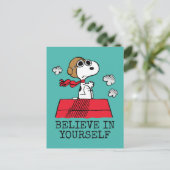 pinda's | Snoopy de Flying Ace | Jouw namen toevoe Briefkaart (Staand voorkant)