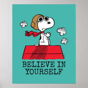 pinda's   Snoopy de Flying Ace   Jouw namen toevoe Poster