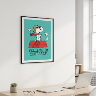 pinda's   Snoopy de Flying Ace   Jouw namen toevoe Poster