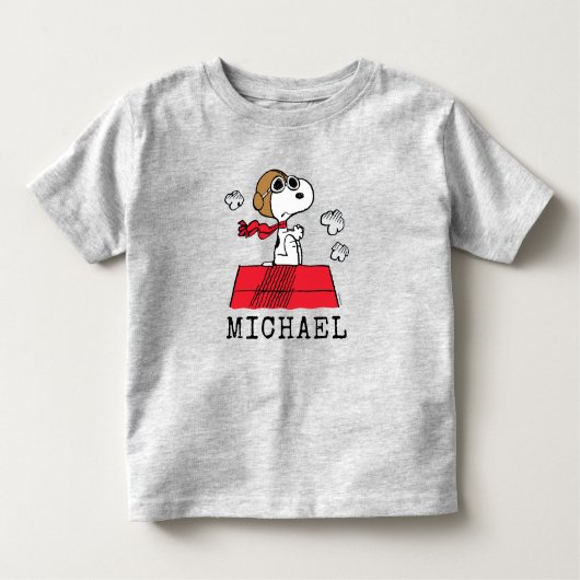 pinda's | Snoopy de Flying Ace Kinder Shirts (Voorkant)