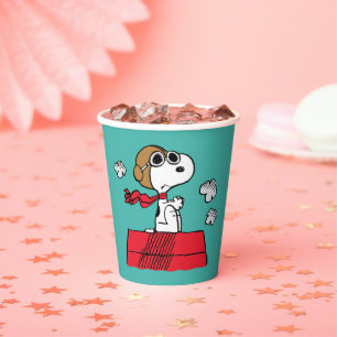 pinda's   Snoopy de Flying Ace Papieren Bekers