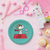 pinda's | Snoopy de Flying Ace Papieren Bordje (Feest)