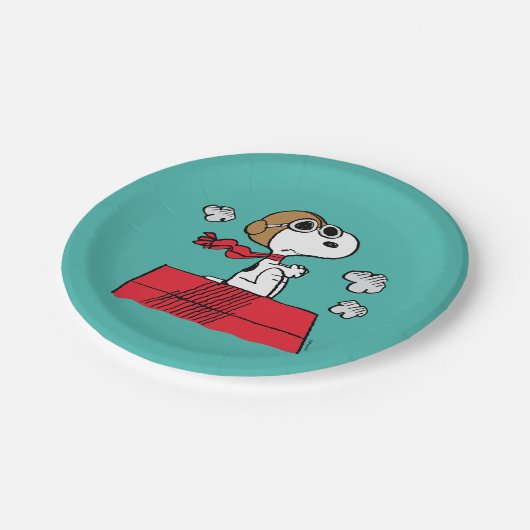 pinda's | Snoopy de Flying Ace Papieren Bordje (Gekanteld)