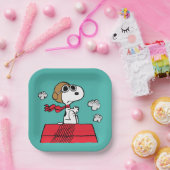 pinda's | Snoopy de Flying Ace Papieren Bordje (Feest)