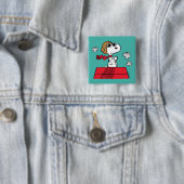pinda's | Snoopy de Flying Ace Vierkante Button 5,1 Cm (In situ)