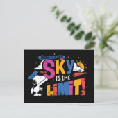 Pinda's Snoopy de Hemel Is de Limiet Afstuderen Briefkaart (Staand voorkant)