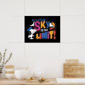 Pinda's Snoopy De Hemel Is De Limiet Afstuderen Poster (Keuken)