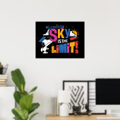 Pinda's Snoopy De Hemel Is De Limiet Afstuderen Poster (Thuiskantoor)