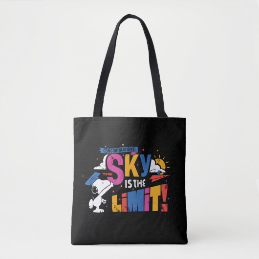 Pinda's Snoopy de Hemel Is de Limiet Afstuderen Tote Bag (Voorkant)