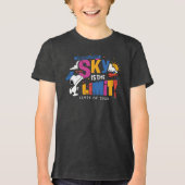 Pinda's Snoopy de Hemel Is De Limiet Afstuderen Tri-Blend Shirt (Voorkant)