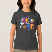 Pinda's Snoopy de Hemel Is De Limiet Afstuderen Tri-Blend Shirt (Voorkant)