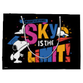 Pinda's Snoopy de lucht is de limiet afstuderen Groot Cadeauzakje (Achterkant)