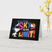 Pinda's Snoopy de lucht is de limiet Afstuderen Kaart (Gele Bloem)