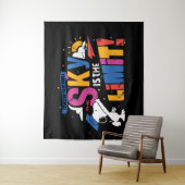 Pinda's Snoopy de lucht is de limiet afstuderen Wandkleed (In situ)
