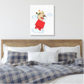 pinda's | Snoopy de vliegende aas met kerst Canvas Afdruk (Insitu (Slaapkamer))