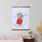 pinda's | Snoopy de vliegende aas met kerst Hangend Wandkleed (Slaapkamer)