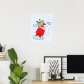 pinda's | Snoopy de vliegende aas met kerst Poster (Thuiskantoor)