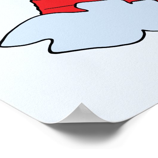 pinda's | Snoopy de vliegende aas met kerst Poster (Hoek)