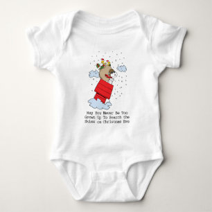 pinda's Snoopy de vliegende aas met kerst Romper