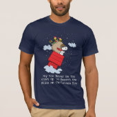 pinda's | Snoopy de vliegende aas met kerst T-shirt (Voorkant)