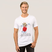 pinda's | Snoopy de vliegende aas met kerst Tri-Blend Shirt (Voorkant volledig)