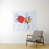 pinda's | Snoopy de vliegende aas met kerst Wandkleed (In Situ (horizontaal))